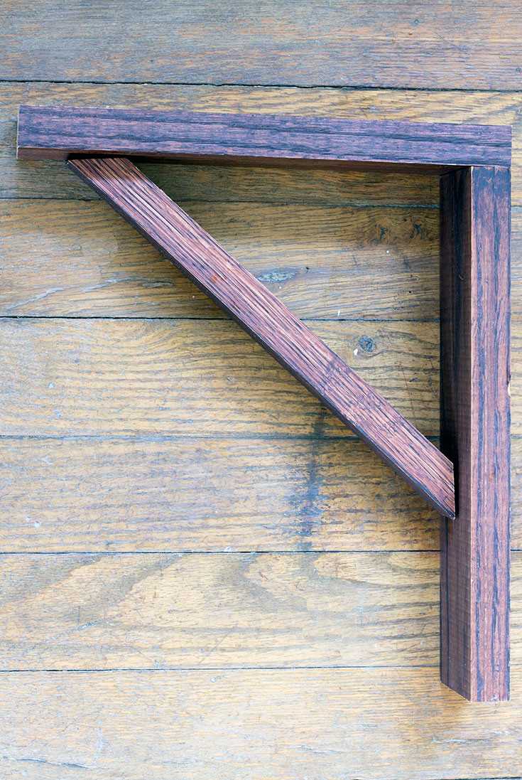 Easy DIY Wooden Shelf Bracket with support for Reclaimed Wood Shelf Tutorial 