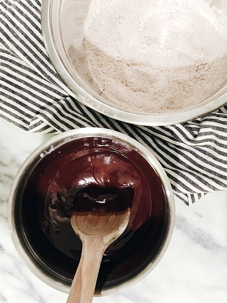 Dry and wet ingredients for Dark chocolate lava cake recipe. Thanks for sharing