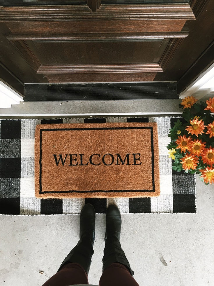 Layered Door Mats.