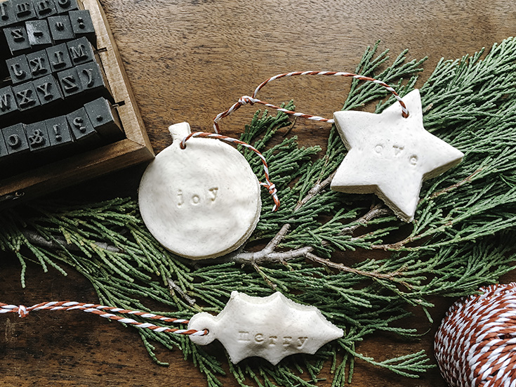 DIY Inspirational salt dough ornaments. This is an easy craft project for kids.