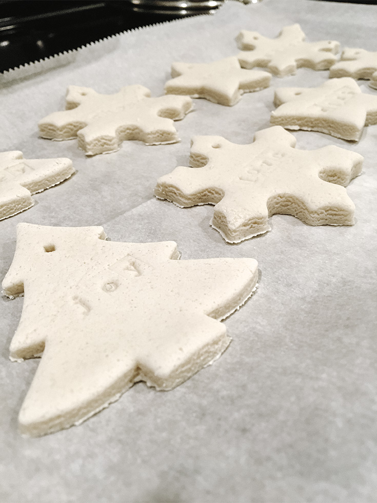 Salt dough ornaments. Great Christmas craft for kids.