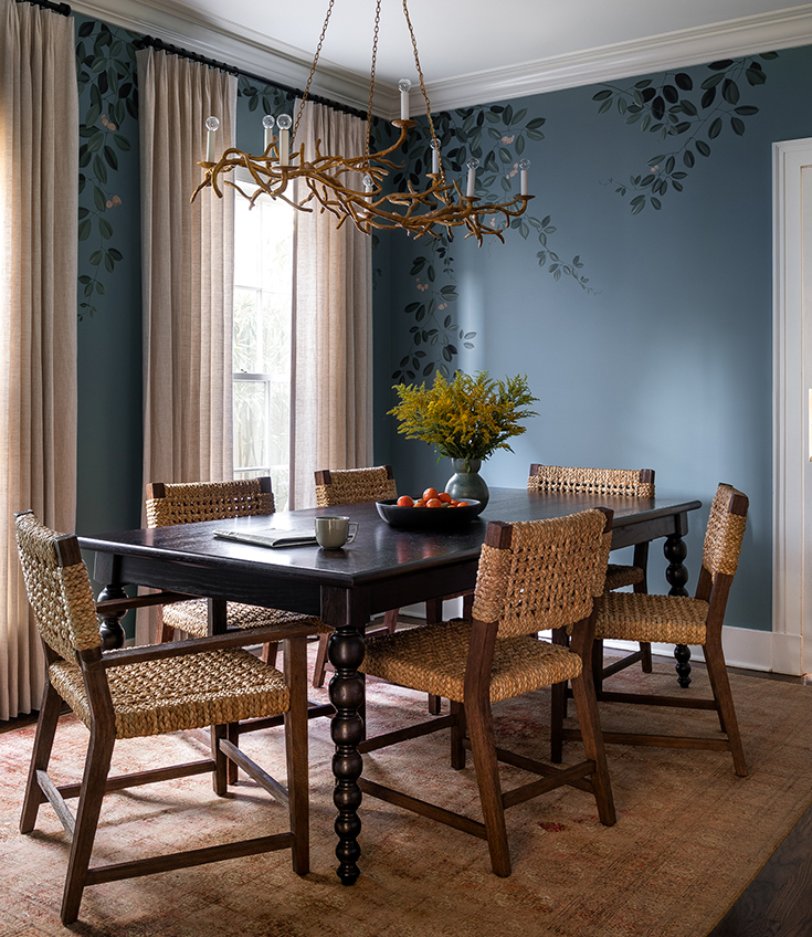 Granny Chic Mural Dining room by Heidi Caillier