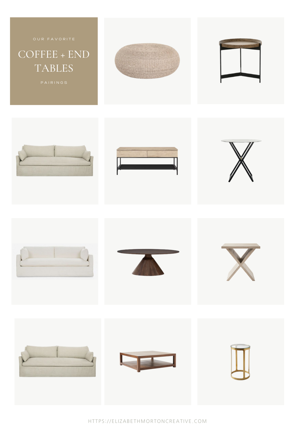 Coffee Table and End Table Combinations