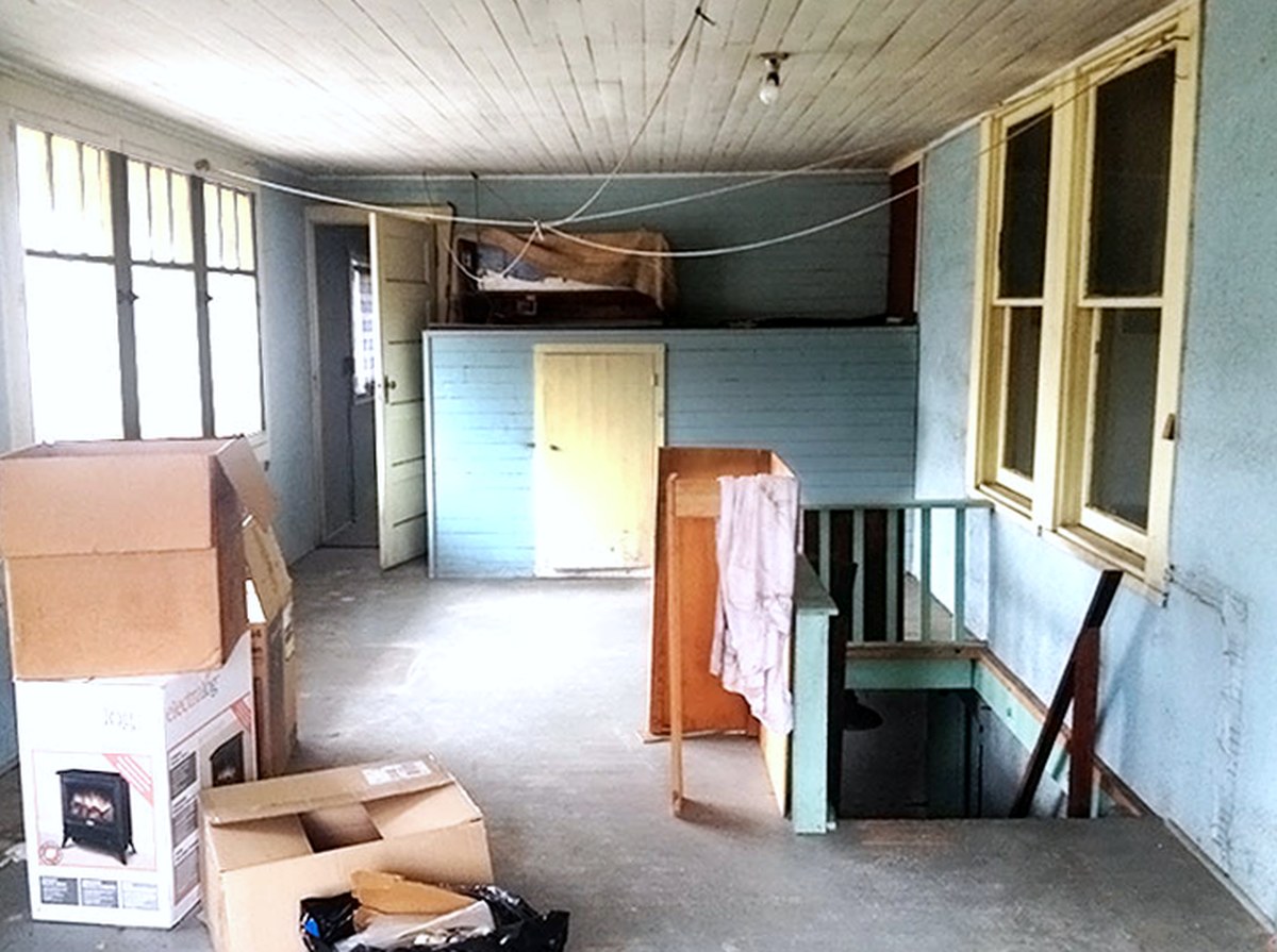 Downtown Bungalow back porch before it became the kitchen, 2014
