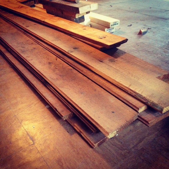 Pine flooring found in the attic