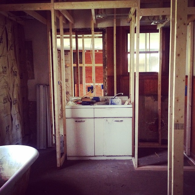 Downtown Bungalow renovation on Instagram, October 1, 2014