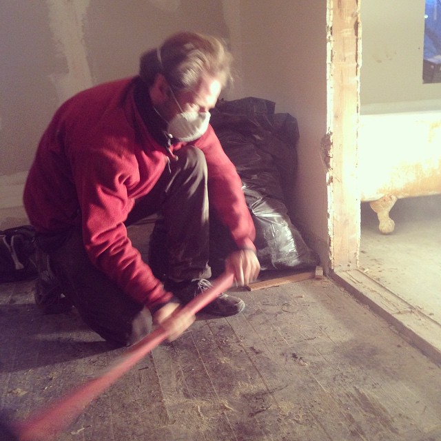 Downtown Bungalow renovation on Instagram, January 5, 2015