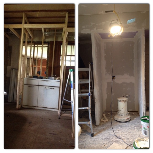 Downtown Bungalow renovation on Instagram, January 25, 2015
