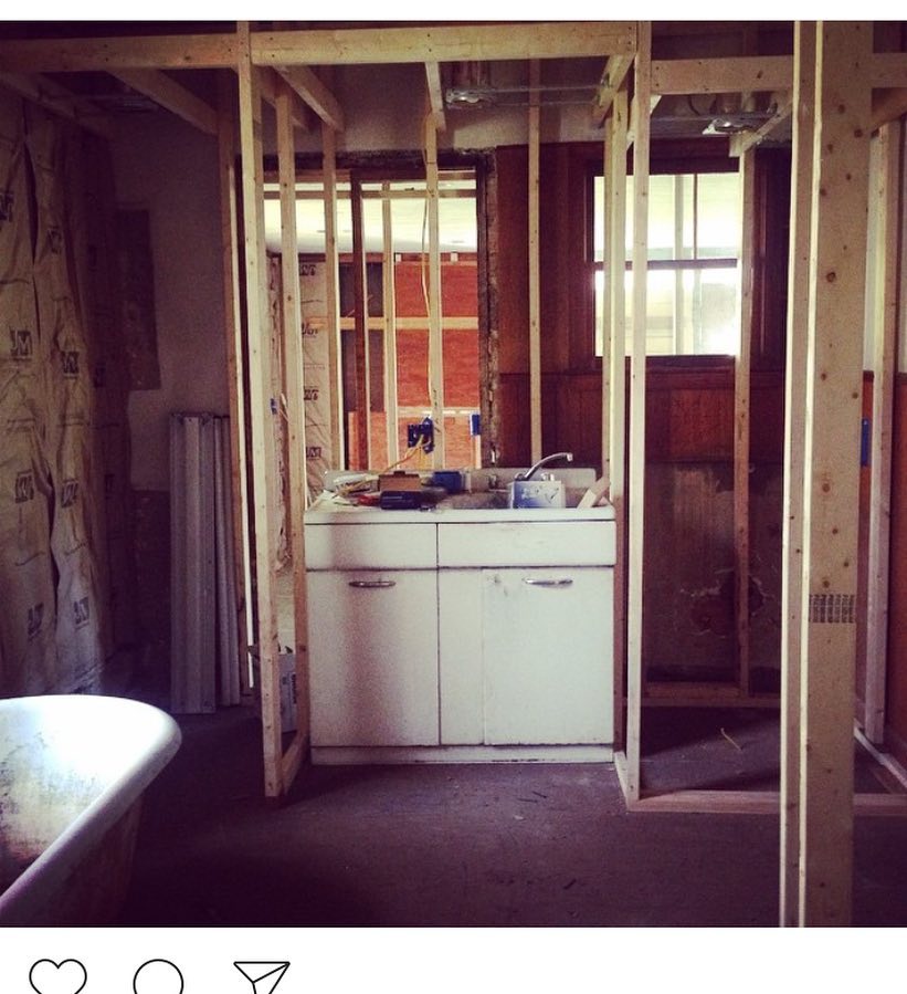 Downtown Bungalow renovation on Instagram, November 26, 2016