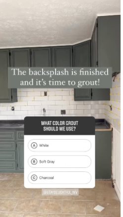 The backsplash grout vote